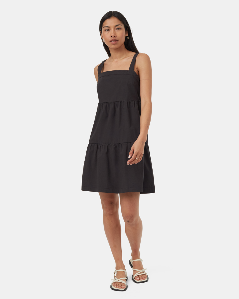 EcoStretch Cotton Tiered Dress - Image 3