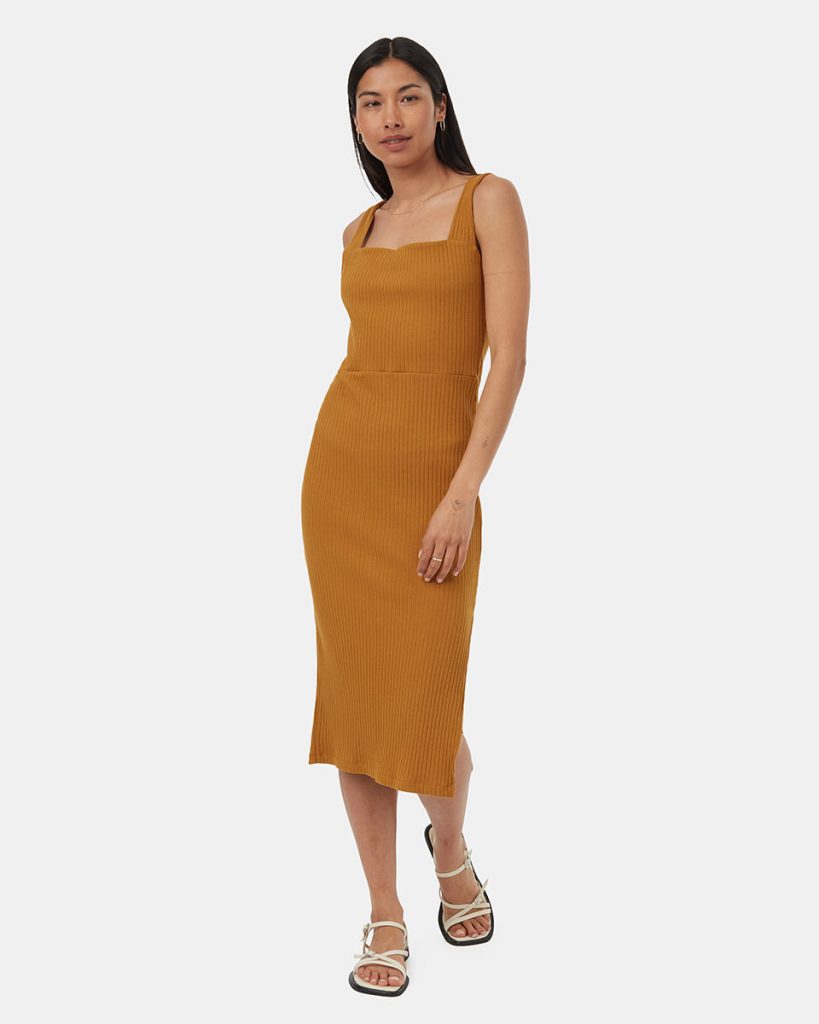 Rib Square Neck Dress - Image 6