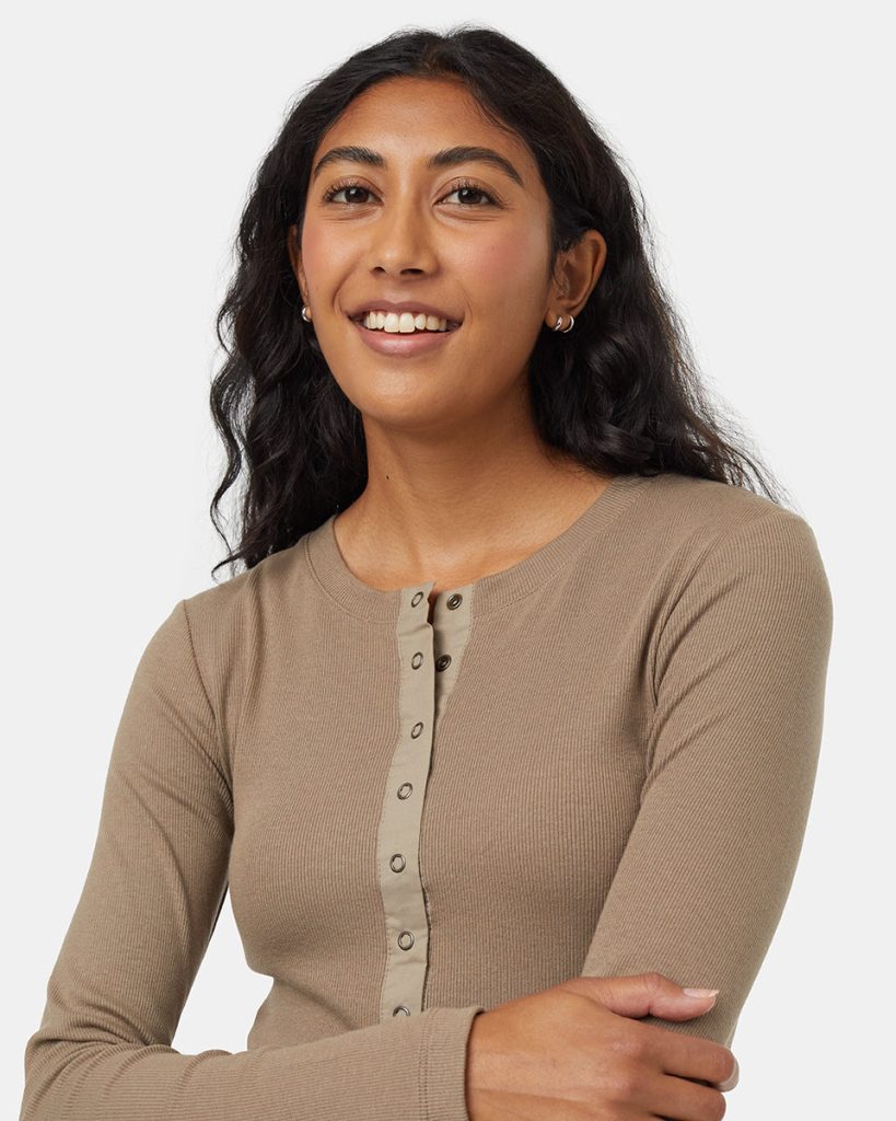 Rib Snap Placket Henley - Image 3