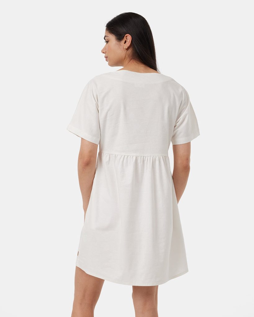 Hemp Button Front Swing Dress - Image 4